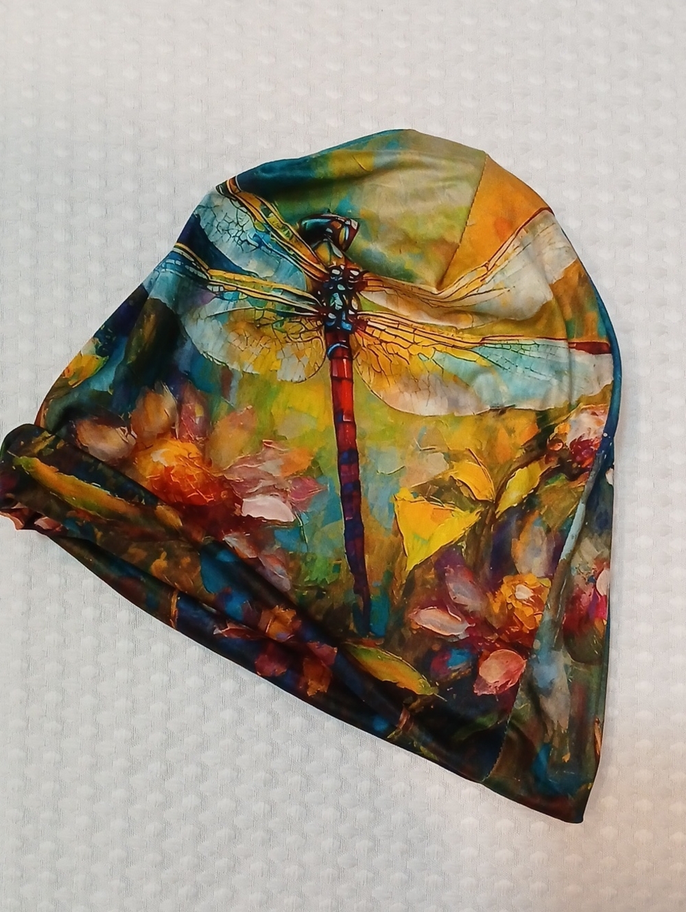 Women's Dragonfly Slouchy Beanie Chemo Headwear Hat Cancer Cap for Patient